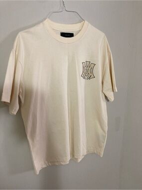 AMIRI Cream Short-Sleeve Logo Tee